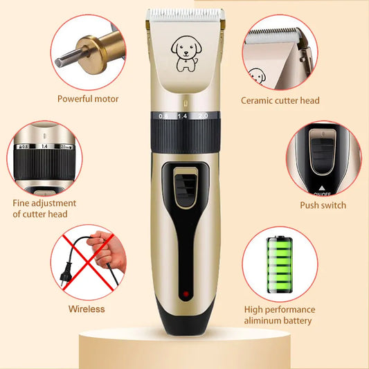 Cordless Rechargeable Professional Pet Clippers